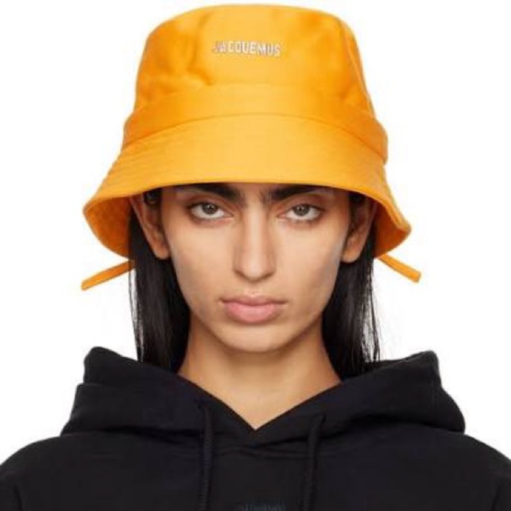 Jacquemus Orange Logo Bucket Hat